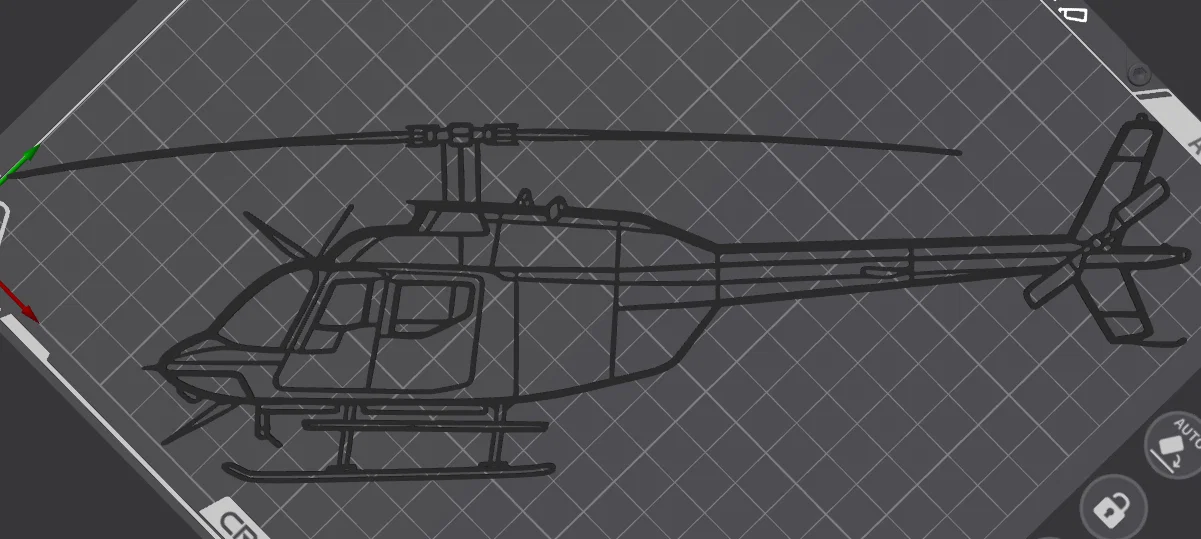 Mô hình trang trí tường trực thăng Bell 206 (Bell 206 Wall Art) - Image 2