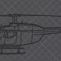 Mô hình trang trí tường trực thăng Bell 206 (Bell 206 Wall Art) - Thumbnail 2