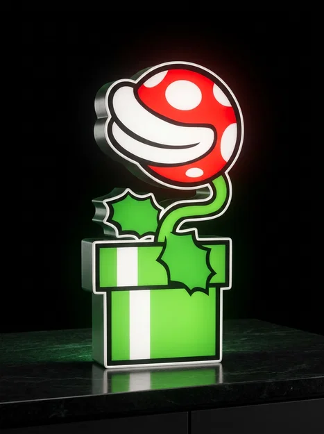 Đèn trang trí Lightbox Mario Bros Piranha Plant in 3D cực chất - Image 1