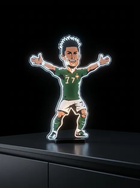 Mô hình đèn trang trí Lightbox Cristiano Ronaldo in 3D cực chất - Image 1