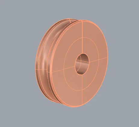 Bánh xe ròng rọc chịu lực 80mm cho cáp thép 4mm - File in 3D - Image 1