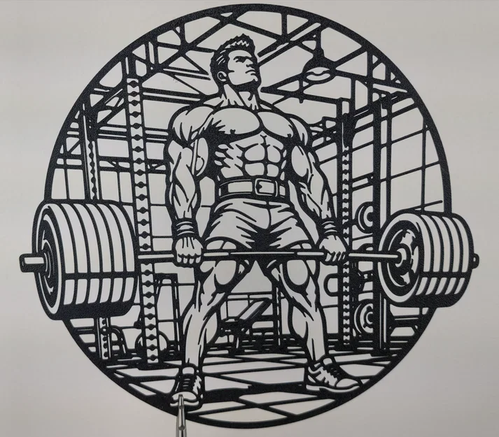 Heavy Deadlift Gym 2D Wall Art – Tranh Treo Tường 2D Chủ Đề Gym - Image 2