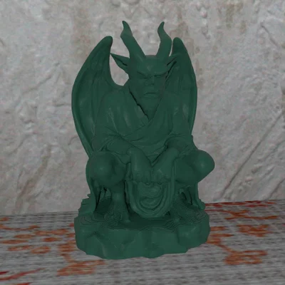Mô hình Gargoyle ngồi 3D - Tối ưu cho in FDM không cần support