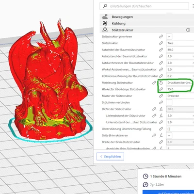 Mô hình Gargoyle ngồi 3D - Tối ưu cho in FDM không cần support