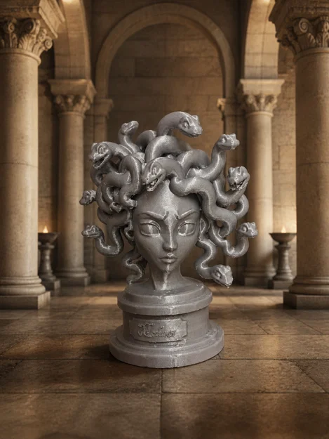 Mô hình tượng đầu Medusa ấn tượng cho góc làm việc - Image 1