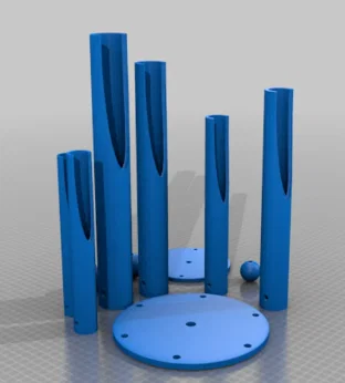 Bộ mô hình chuông gió trang trí sân vườn in 3D độc đáo - Image 1