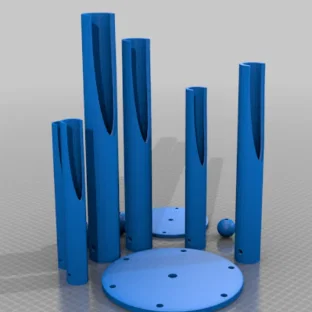 Bộ mô hình chuông gió trang trí sân vườn in 3D độc đáo
