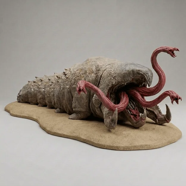 Mô hình 3D Graboid trong phim Tremors (1990) cực chi tiết - Image 1