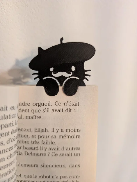 Kẹp sách chú mèo phong cách Pháp (French Cat Bookmark) độc đáo - Image 1