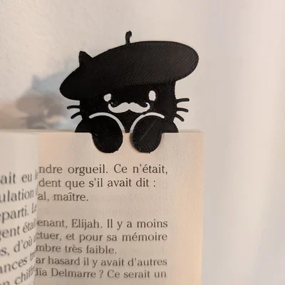 Kẹp sách chú mèo phong cách Pháp (French Cat Bookmark) độc đáo