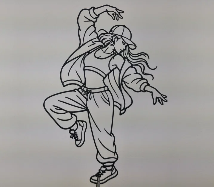 Tranh treo tường 2D Street Dance Girl (Street Dance Girl 2D Wall Art) - Image 2
