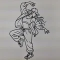 Tranh treo tường 2D Street Dance Girl (Street Dance Girl 2D Wall Art) - Thumbnail 2