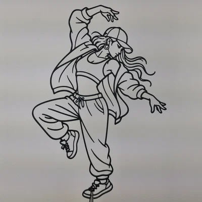Tranh treo tường 2D Street Dance Girl (Street Dance Girl 2D Wall Art)