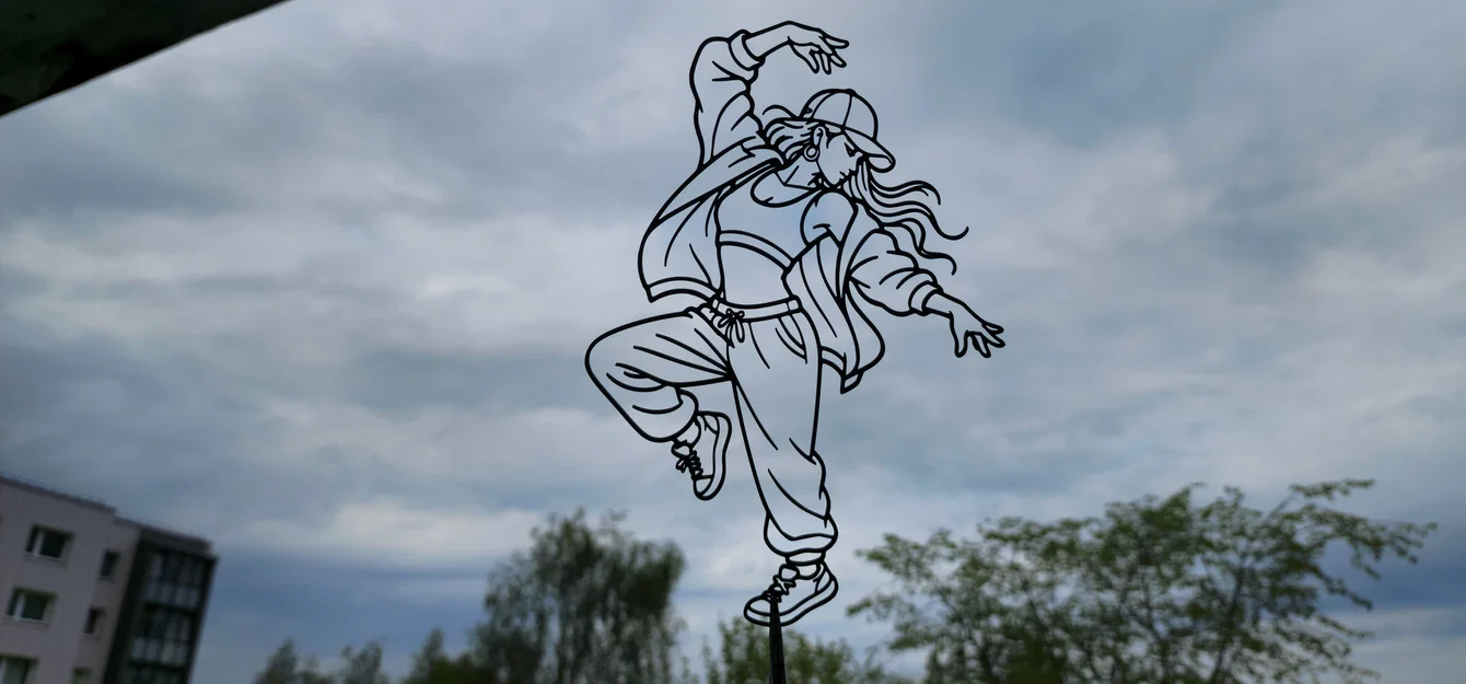Tranh treo tường 2D Street Dance Girl (Street Dance Girl 2D Wall Art) - Image 3