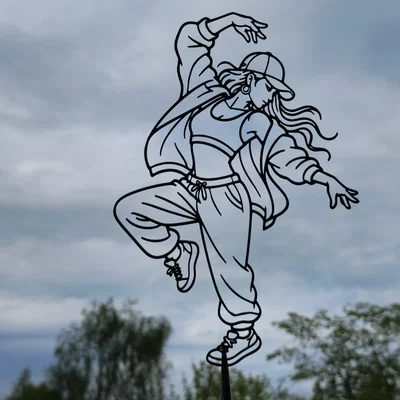 Tranh treo tường 2D Street Dance Girl (Street Dance Girl 2D Wall Art)