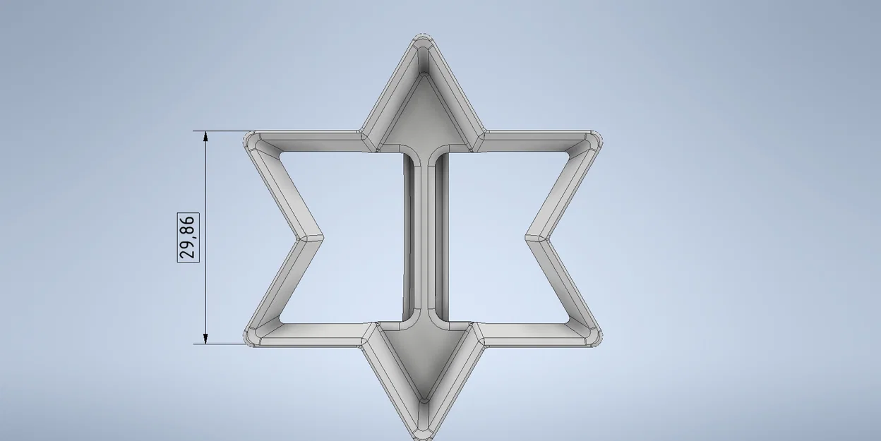 Khuôn cắt bánh hình ngôi sao David (Magen David Cookie Cutter) - Image 3