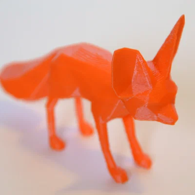 Fennec Fox (Cáo Fennec) Low Poly - Mẫu STL In 3D