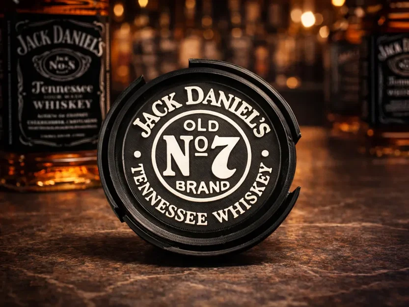 Lót ly Jack Daniel's - Phụ kiện trang trí 3D in ấn tượng tại nhà - Image 1
