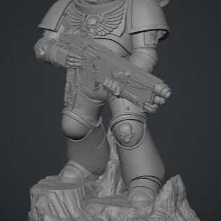 Mô hình 3D Intercessor Primaris Space Marine chất lượng cho Warhammer 40k