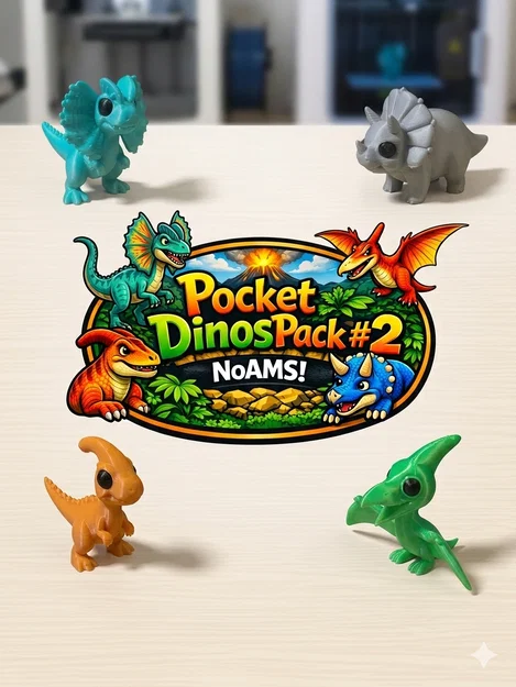 Pocket Dinos Pack #2 – CARTOON EDITION (noAMS) - Image 1