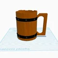 Mô hình cốc gỗ phong cách trung cổ độc đáo (Wooden Tankard) - Thumbnail 2