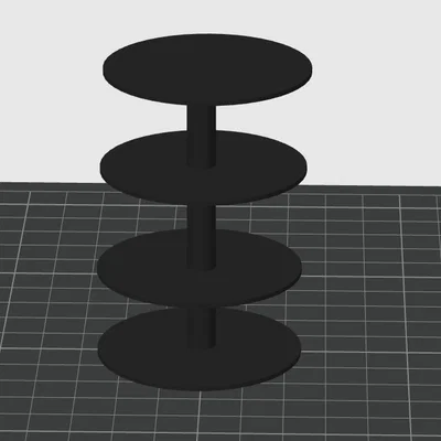Kệ trưng bày hình tròn 4 tầng tiện ích (4 Layered circle shelf)