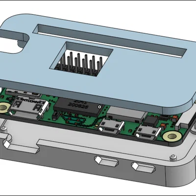 Vỏ case Raspberry Pi Zero 2W lắp ráp không cần ốc vít
