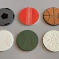 Bộ lót ly bóng thể thao: Soccer Baseball Basketball Tennis Golf Cricket Volleyball - Thumbnail 1