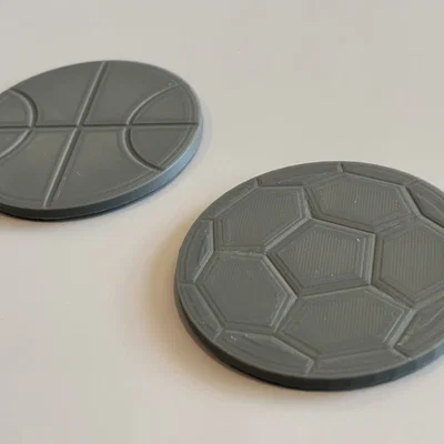 Bộ lót ly bóng thể thao: Soccer Baseball Basketball Tennis Golf Cricket Volleyball