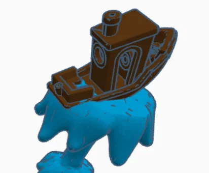 Mô hình chú cá voi phun nước nâng đỡ thuyền Benchy trang trí bàn - Image 3
