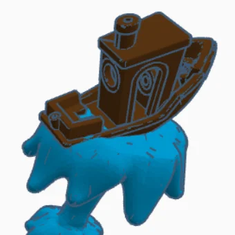 Mô hình chú cá voi phun nước nâng đỡ thuyền Benchy trang trí bàn