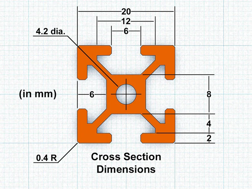 Thanh 2020 T-Slot (giống aluminum extrusion) - Image 2