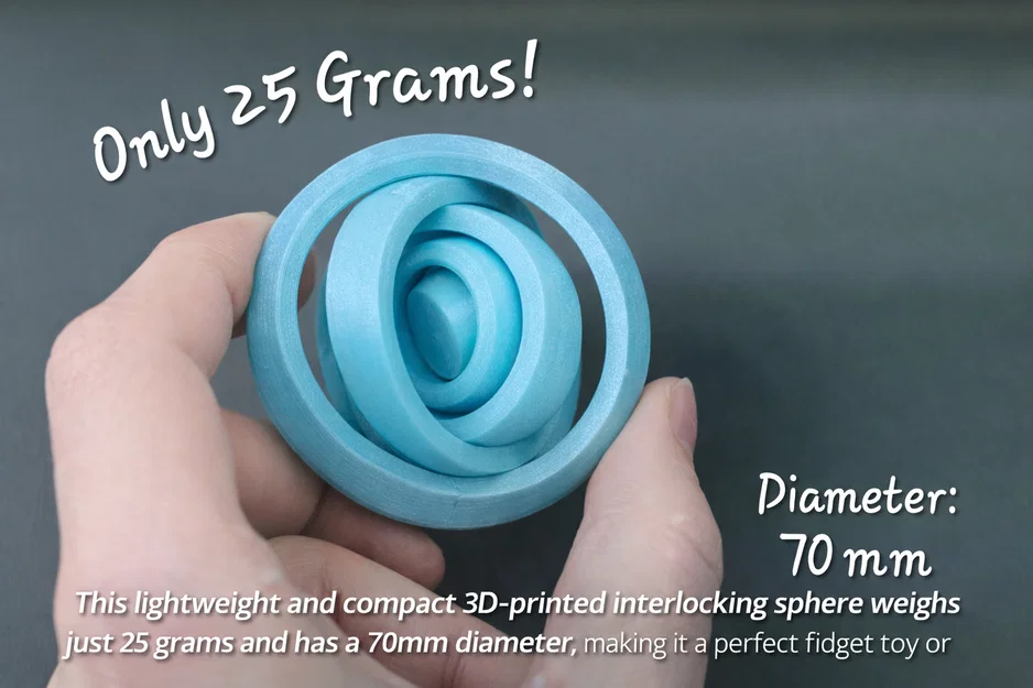 Gyro Fidget Toy – Print-in-Place (Đồ chơi xoay Gyro in liền khối) - Image 1