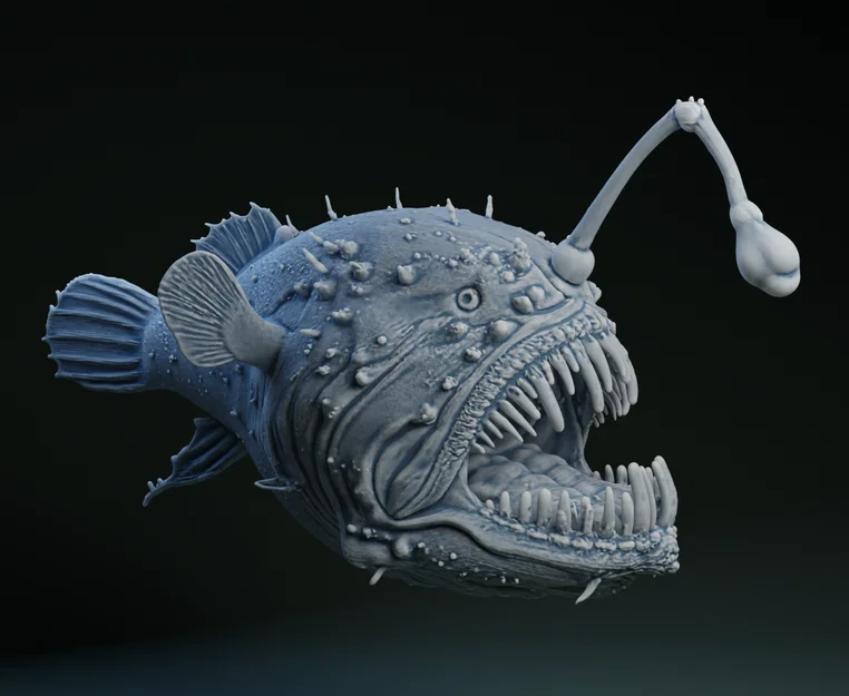 Mô hình 3D Cá vây chân (Angler Fish) chi tiết cực chất cho máy in 3D - Image 1