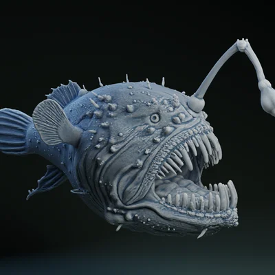 Mô hình 3D Cá vây chân (Angler Fish) chi tiết cực chất cho máy in 3D