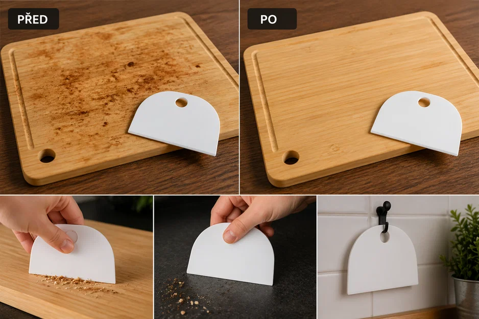 Scraper Đa Năng Nhà Bếp – Dụng Cụ Cạo Sạch Thớt - Image 1