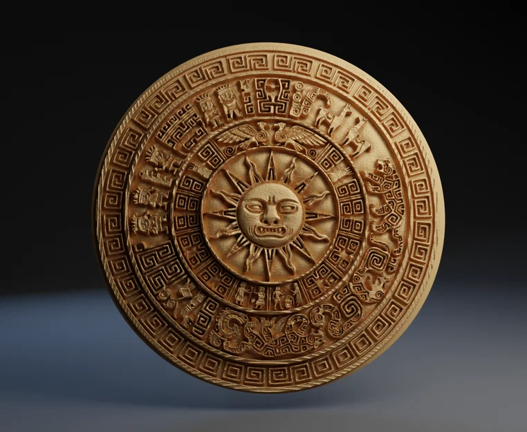 Mô hình đĩa mặt trời Qoricancha Inca - Bản in 3D tinh xảo - Image 1