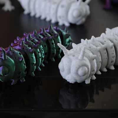 Mô hình chú sâu linh hoạt Flexy Caterpillar in 3D cực dễ thương