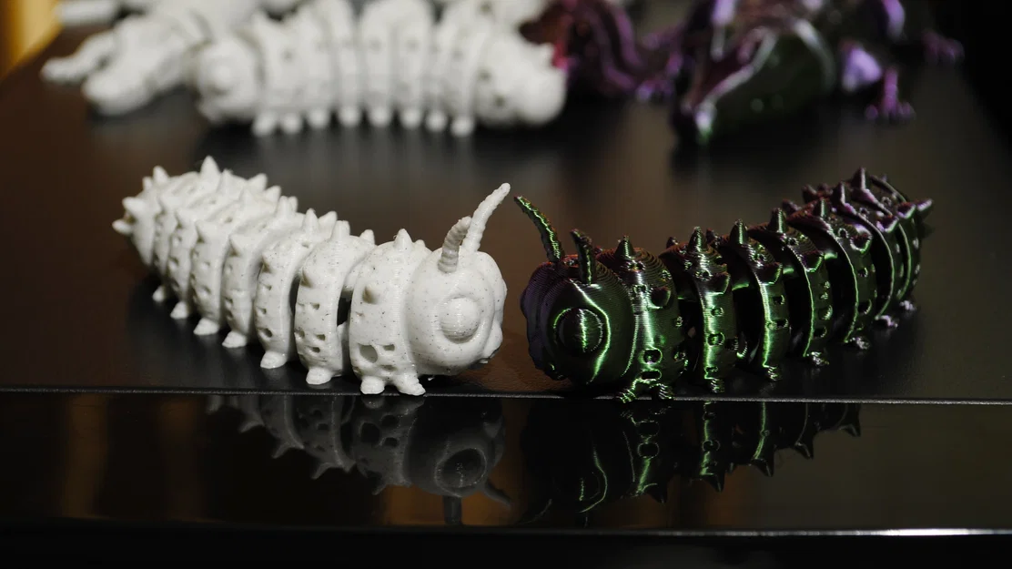 Mô hình chú sâu linh hoạt Flexy Caterpillar in 3D cực dễ thương - Image 2