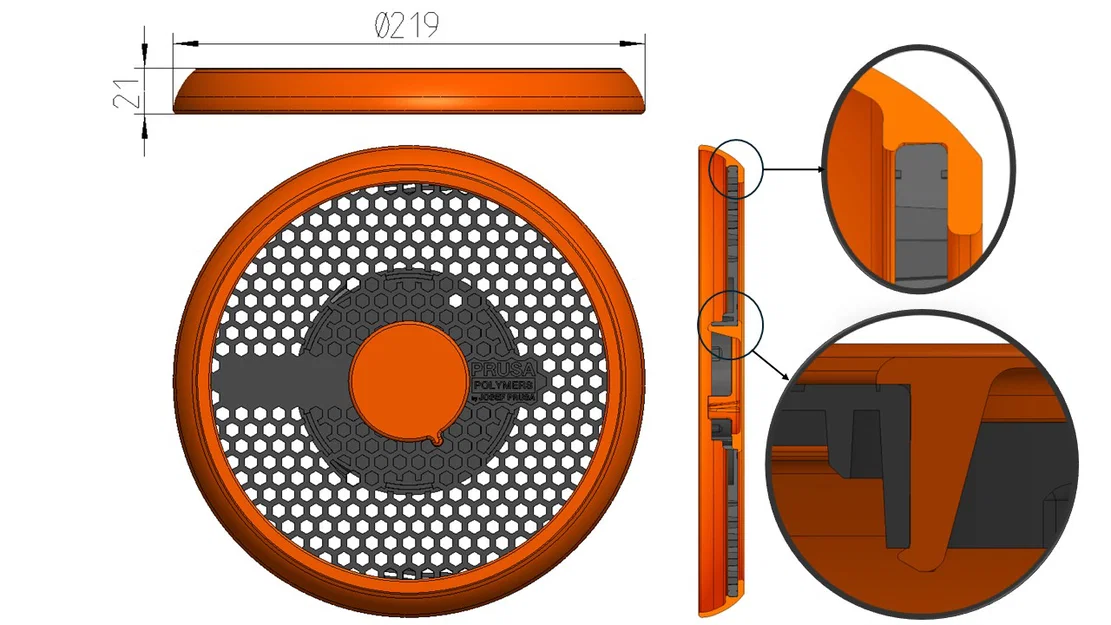 Prusament Upcycle Frisbee – Đĩa ném tái chế dễ in, không cần supports - Image 4