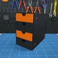 Tủ nhựa 4 ngăn kéo mini in 3D có thể kết nối bằng nam châm - Thumbnail 1