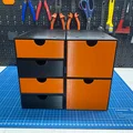 Tủ nhựa 4 ngăn kéo mini in 3D có thể kết nối bằng nam châm - Thumbnail 4