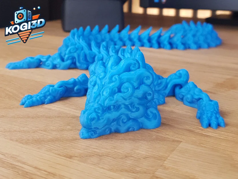 Rồng Nước Flexi Khớp Nối Print-in-Place (Articulated Flexi Water Dragon) - Image 1