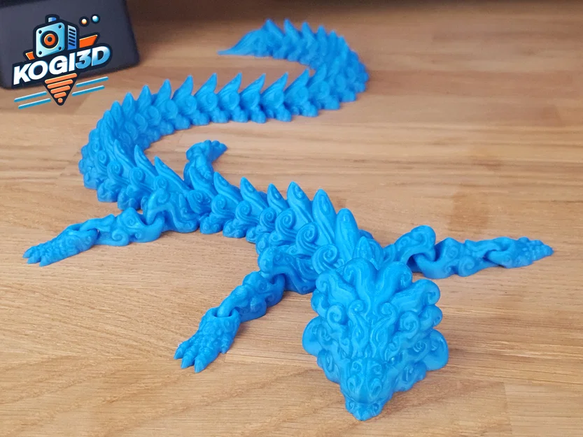 Rồng Nước Flexi Khớp Nối Print-in-Place (Articulated Flexi Water Dragon) - Image 2