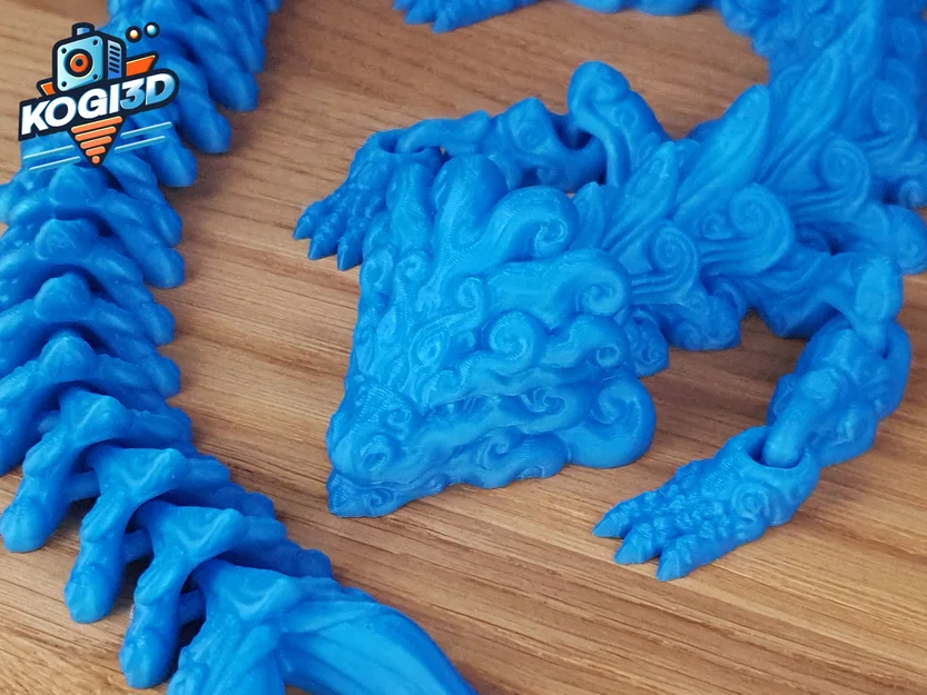 Rồng Nước Flexi Khớp Nối Print-in-Place (Articulated Flexi Water Dragon) - Image 3