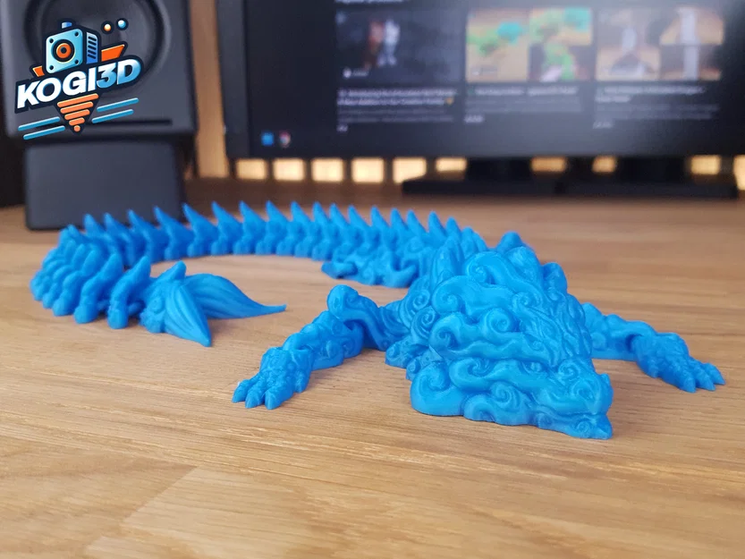 Rồng Nước Flexi Khớp Nối Print-in-Place (Articulated Flexi Water Dragon) - Image 4