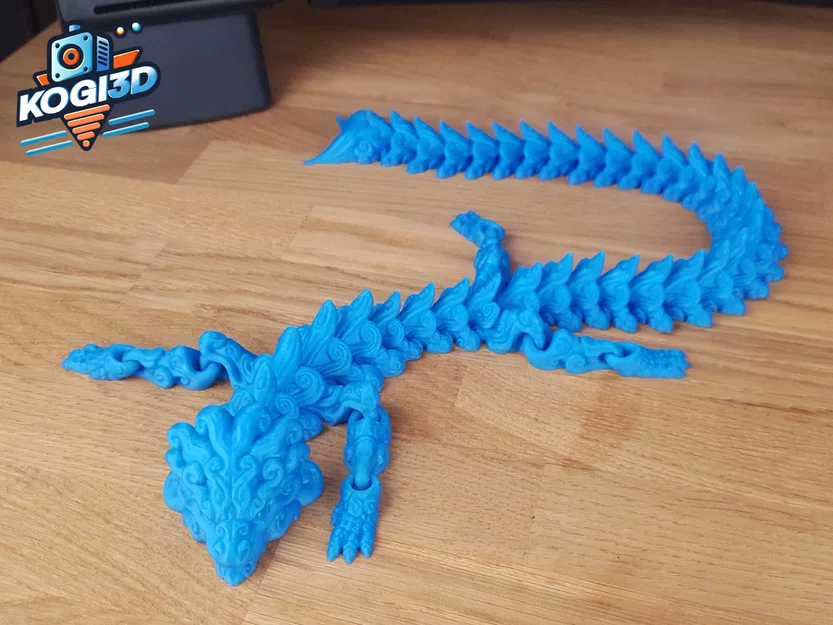 Rồng Nước Flexi Khớp Nối Print-in-Place (Articulated Flexi Water Dragon) - Image 5