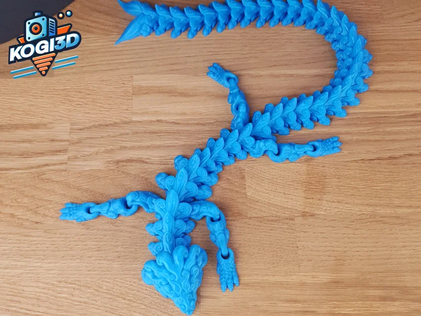 Rồng Nước Flexi Khớp Nối Print-in-Place (Articulated Flexi Water Dragon) - Image 6