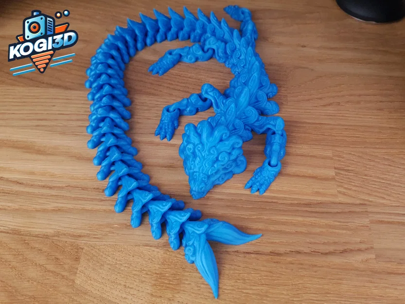 Rồng Nước Flexi Khớp Nối Print-in-Place (Articulated Flexi Water Dragon) - Image 7
