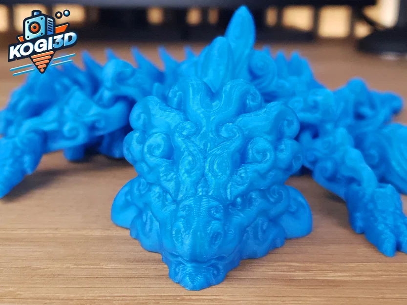 Rồng Nước Flexi Khớp Nối Print-in-Place (Articulated Flexi Water Dragon) - Image 9